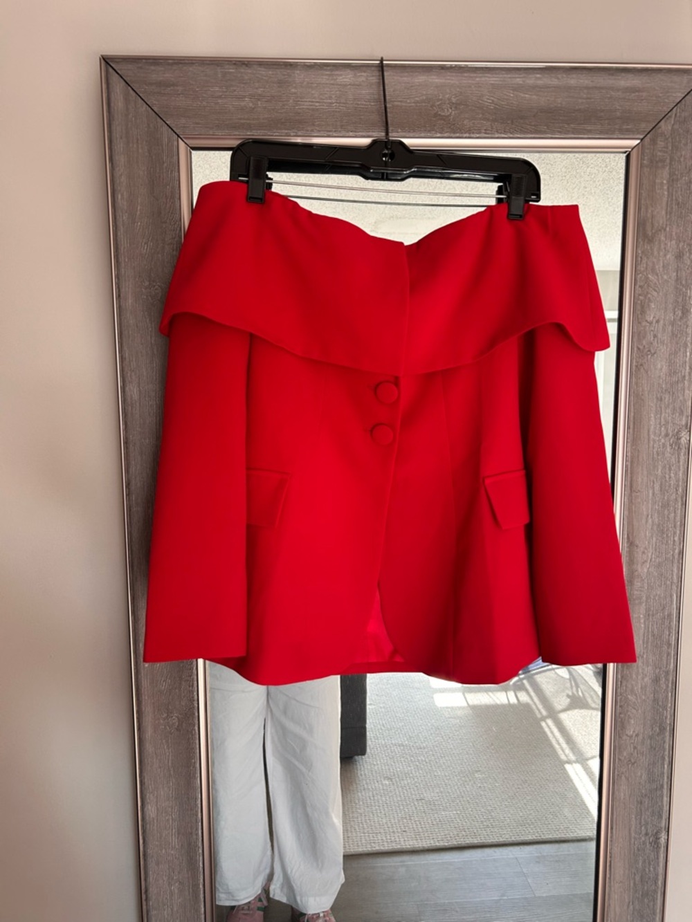 Off-Shoulder Red A-Line Top NWOT